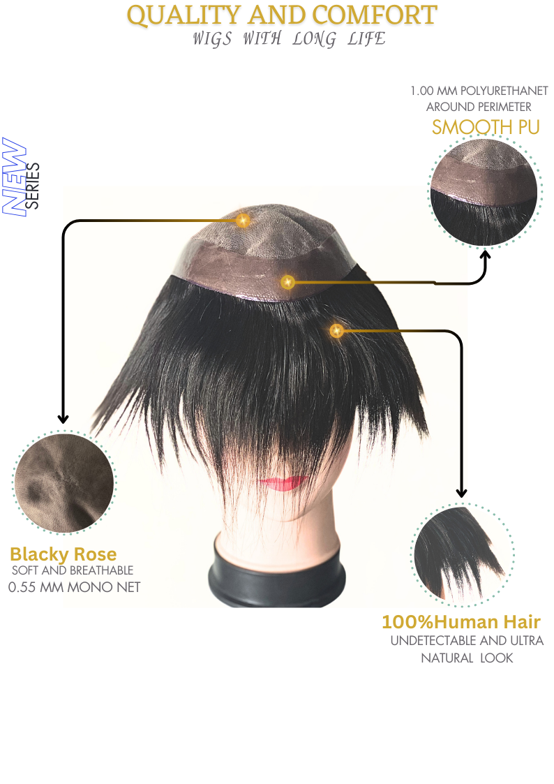 Blacky Rose Patch Hair Marc. This stylish and versatile patch adds a touch of elegance to any hairstyle.