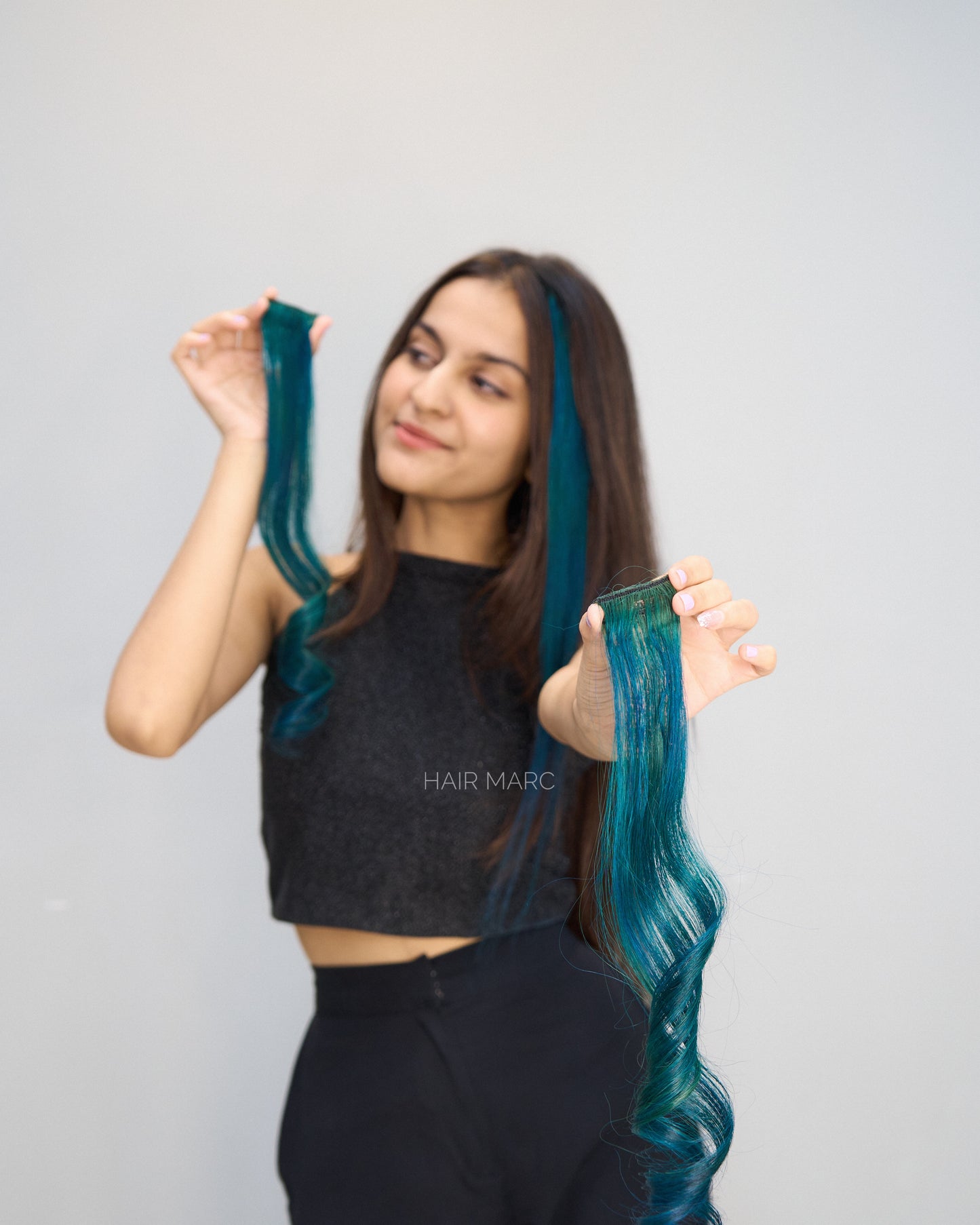 Ombré Persian Blue Streaks