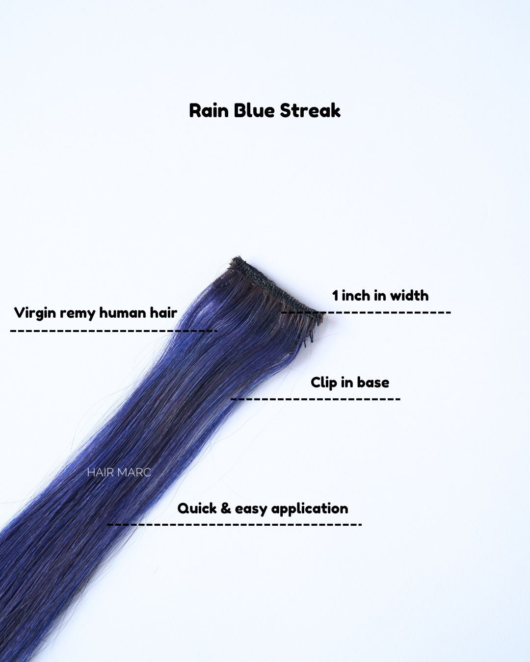 Ombré Navy Blue Streaks