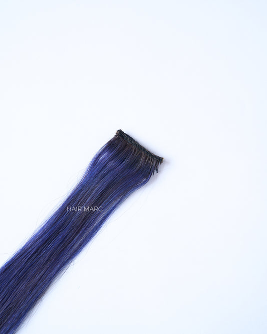 Ombré Navy Blue Streaks
