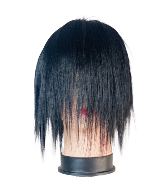 Luxury MONO fine R Smart Hair Patch for Men, Smooth Hair Wig in 100% Natural Human Hair, Easy Fit with Tape, Glue or Clips, 3D Premium Base (Colour: Natural Black