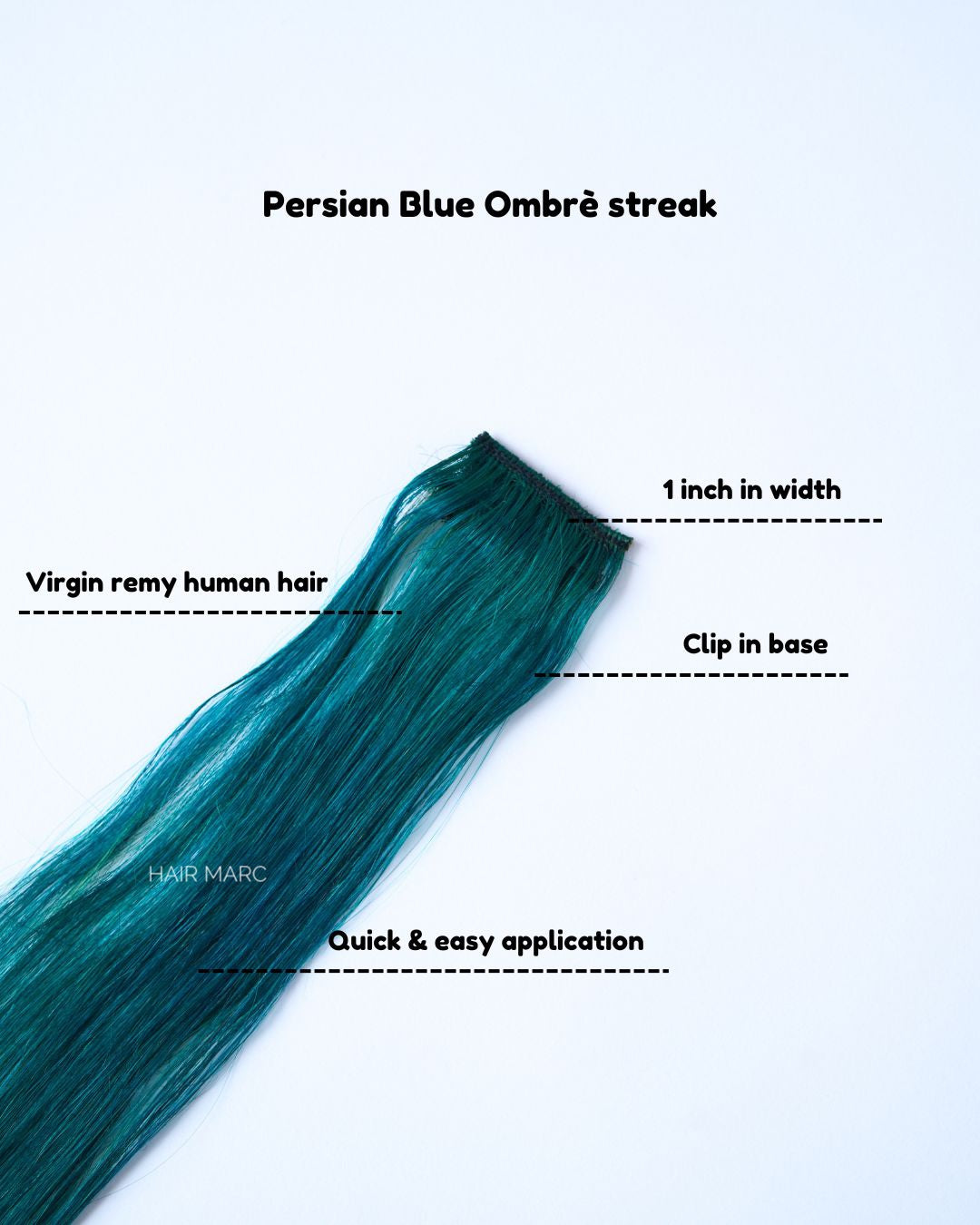 Ombré Persian Blue Streaks